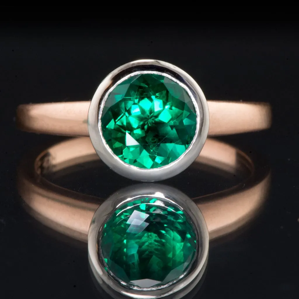 Round lab Grown Emerald Loose Stone