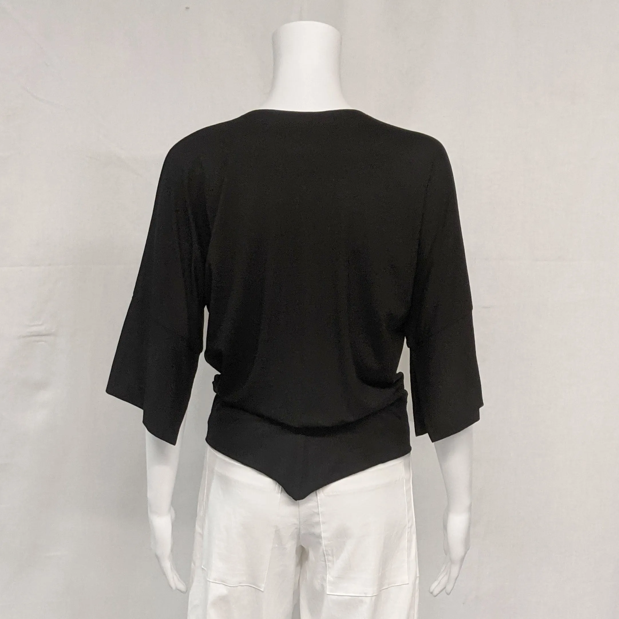 SALE! Asher Top in Black with Taupe Embroidery by Kim Schalk