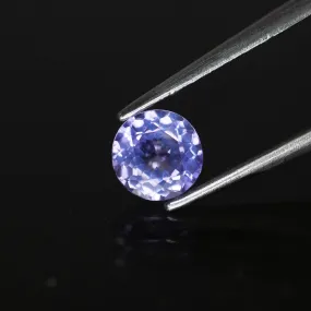 Sapphire | natural, lavender, round cut 5 mm, 0.65 ct