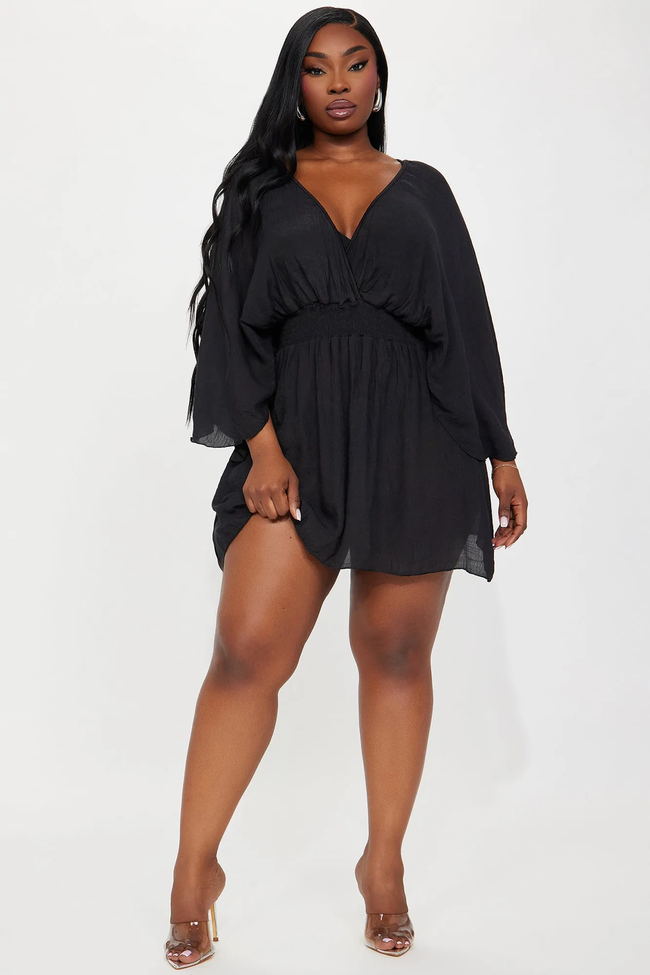 Shayna Cover Up Dress - Black