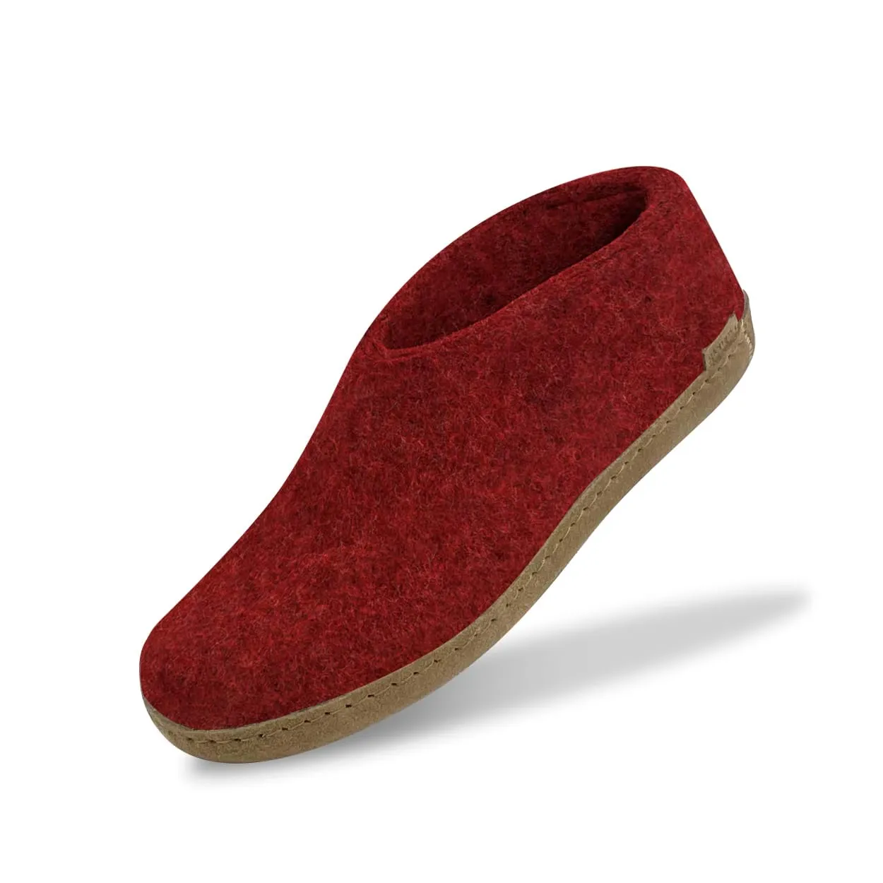 Shoe with leather sole - Red