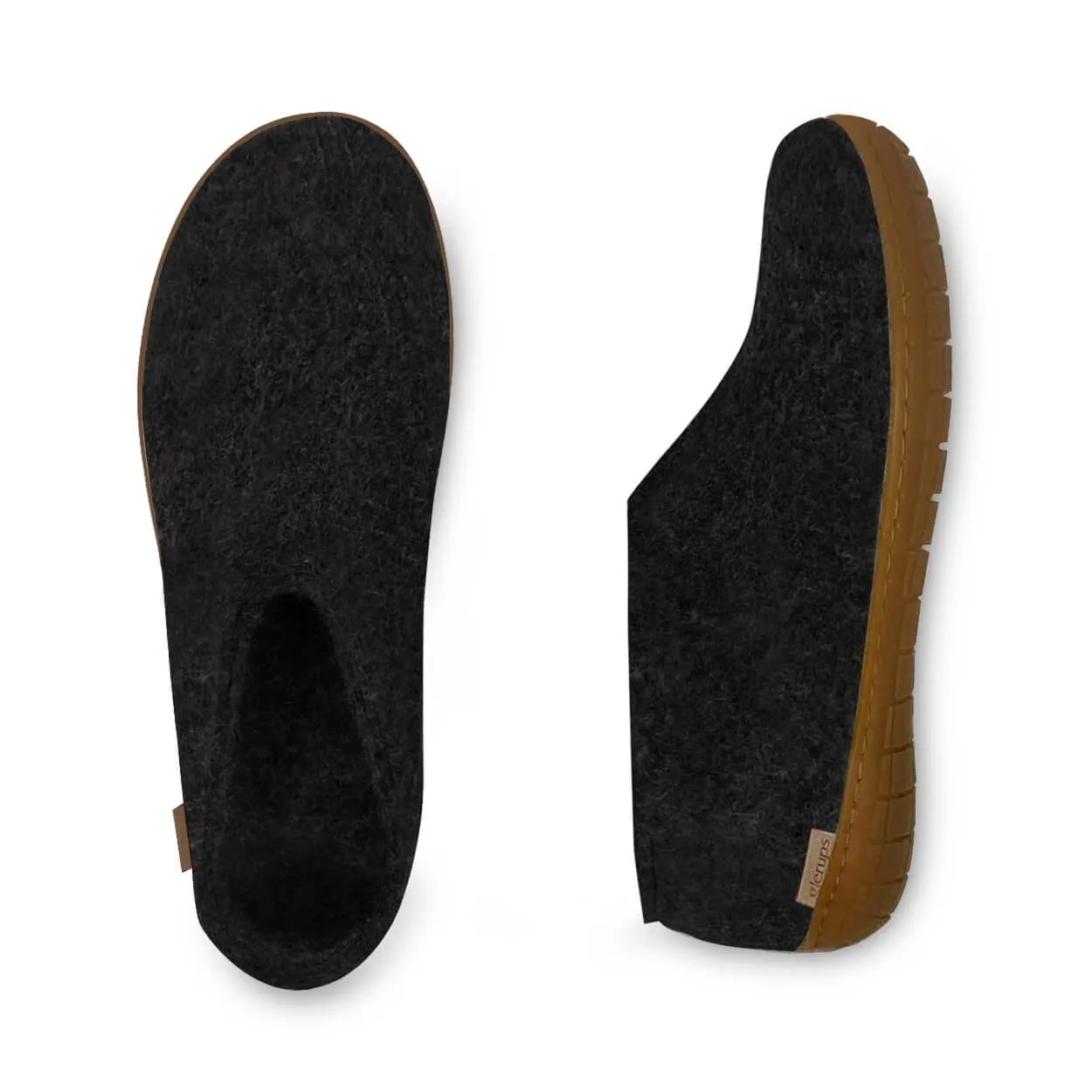 Shoe with natural rubber sole - honey - Charcoal