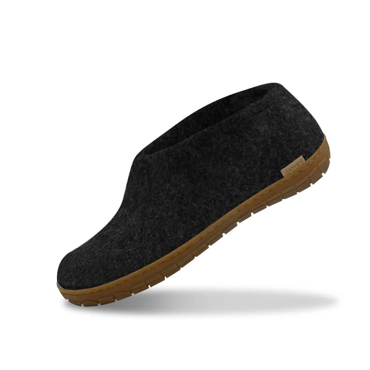 Shoe with natural rubber sole - honey - Charcoal