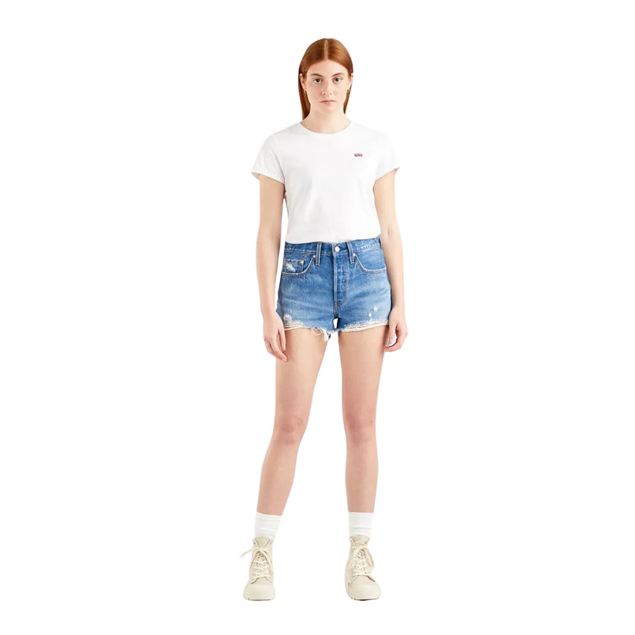 Shorts Donna Levi's 501 Original Blu