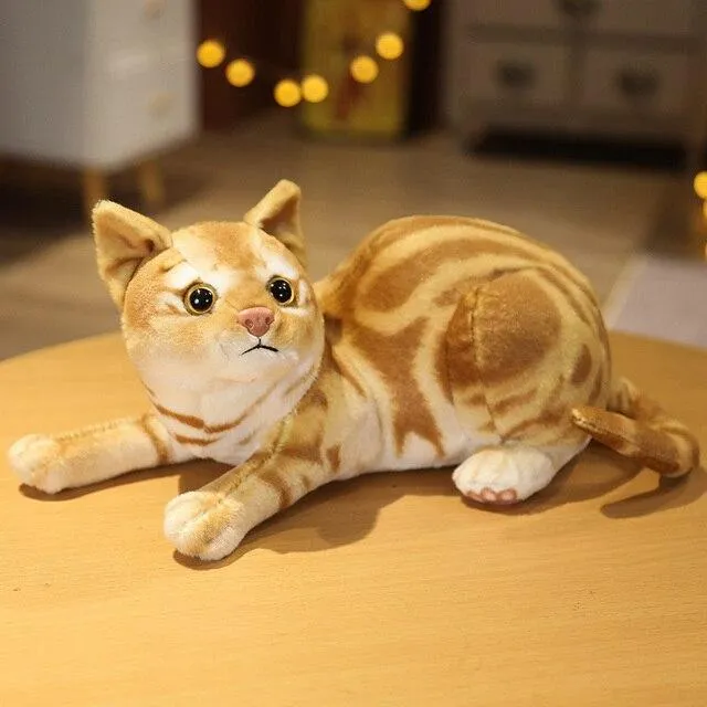 Simulation Pillow Cat Plush Toys Realistic Animal Pet Children Home Decoration Holiday Christmas Gift