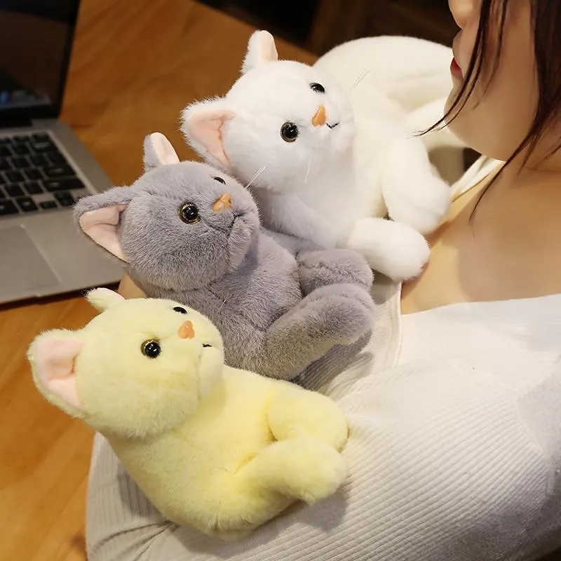 Simulation Pillow Cat Plush Toys Realistic Animal Pet Children Home Decoration Holiday Christmas Gift