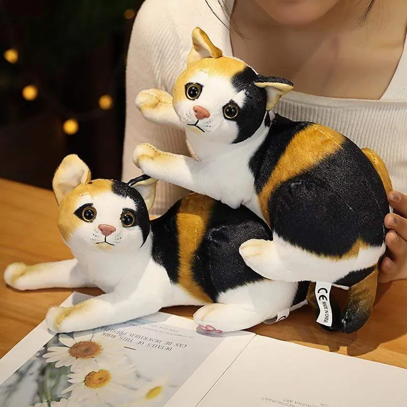 Simulation Pillow Cat Plush Toys Realistic Animal Pet Children Home Decoration Holiday Christmas Gift