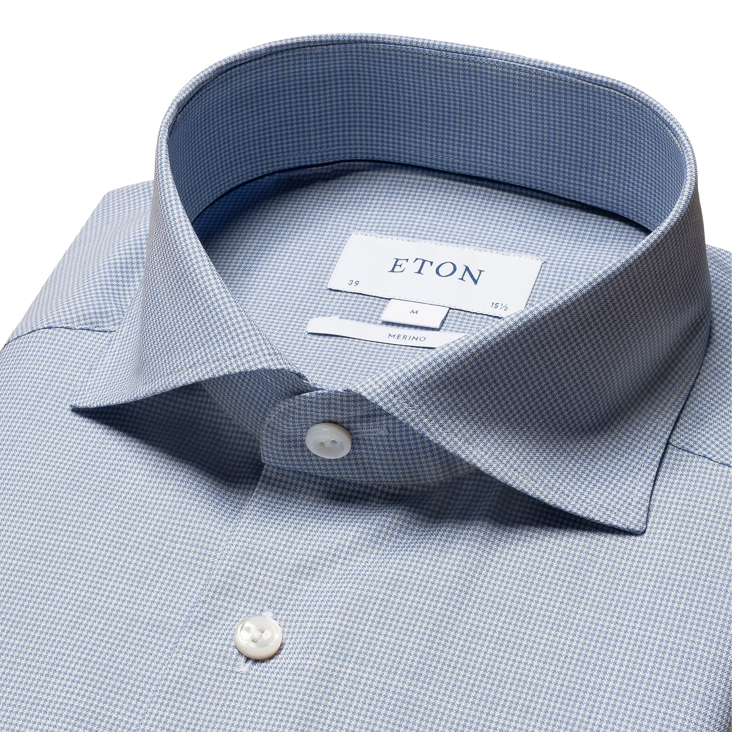 Slim Fit - Houndstooth Merino Wool Shirt