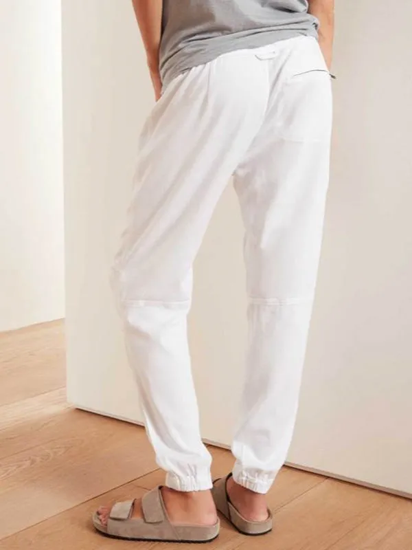 Soft Drape Utility Pant in White