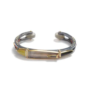 Sterling Silver Cuff with Brown Sapphire