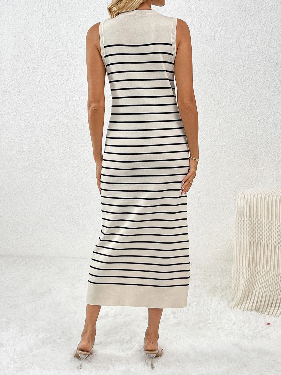 Striped Midi Knit Dress