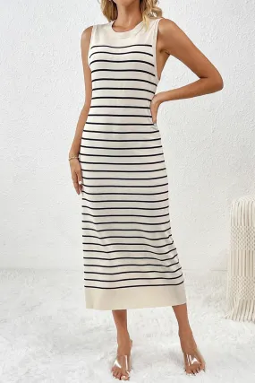 Striped Midi Knit Dress