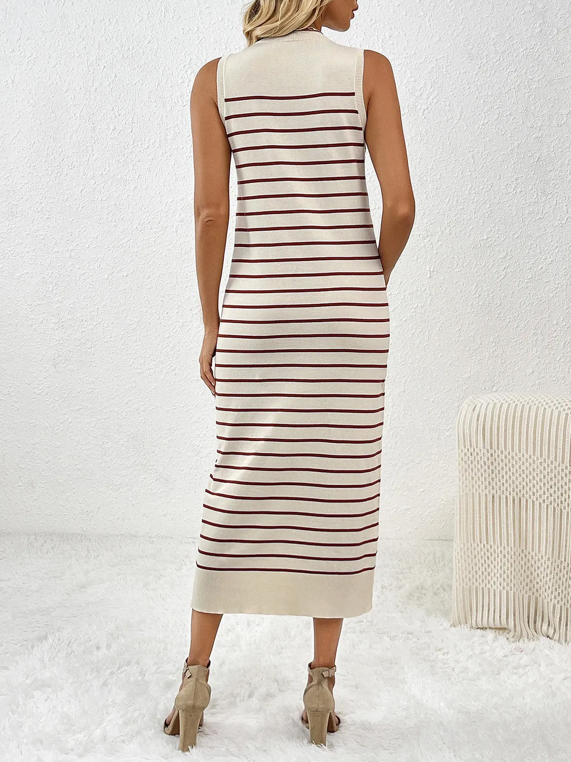 Striped Midi Knit Dress