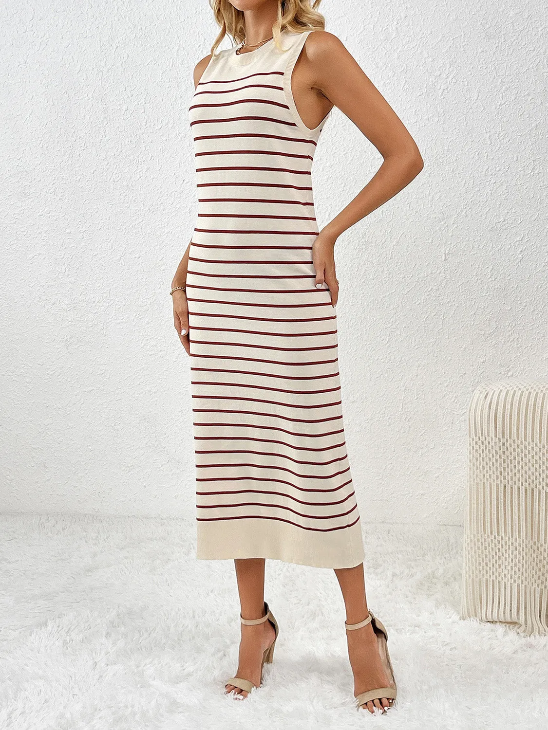 Striped Midi Knit Dress