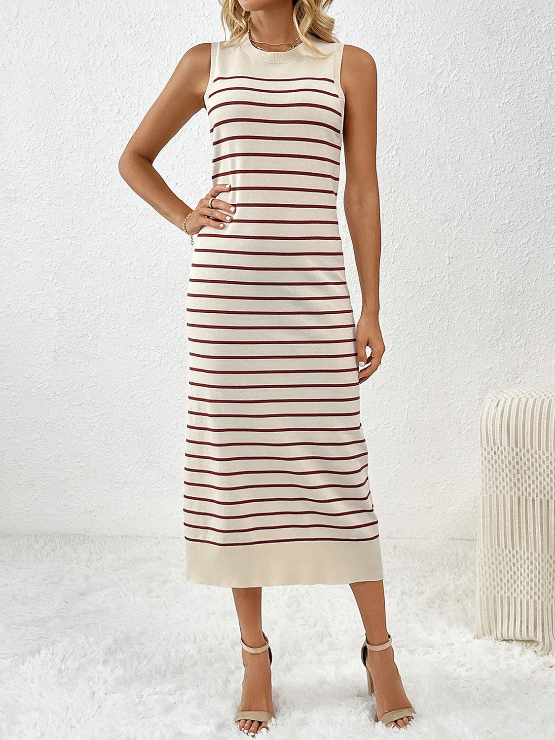 Striped Midi Knit Dress