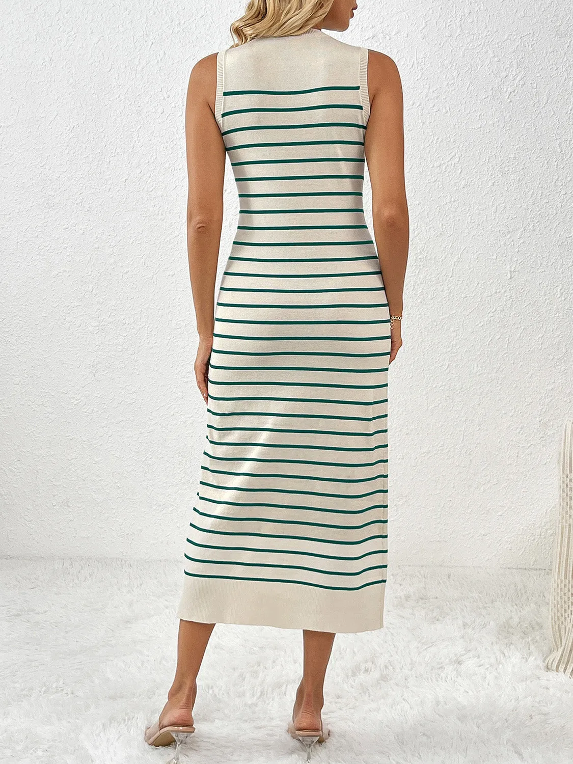 Striped Midi Knit Dress