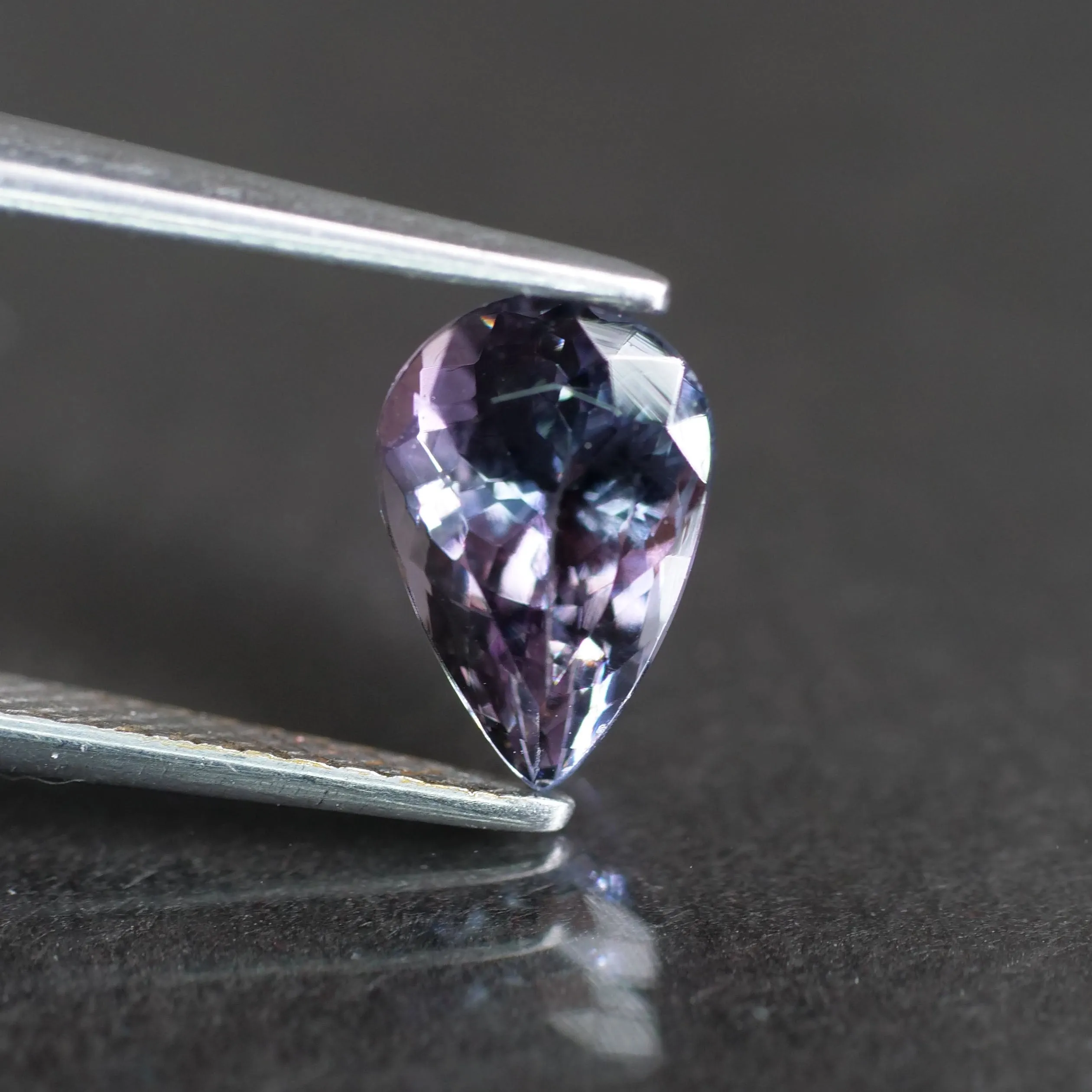 Tanzanite | natural, purple, pear cut 8x6* mm, 1.19ct