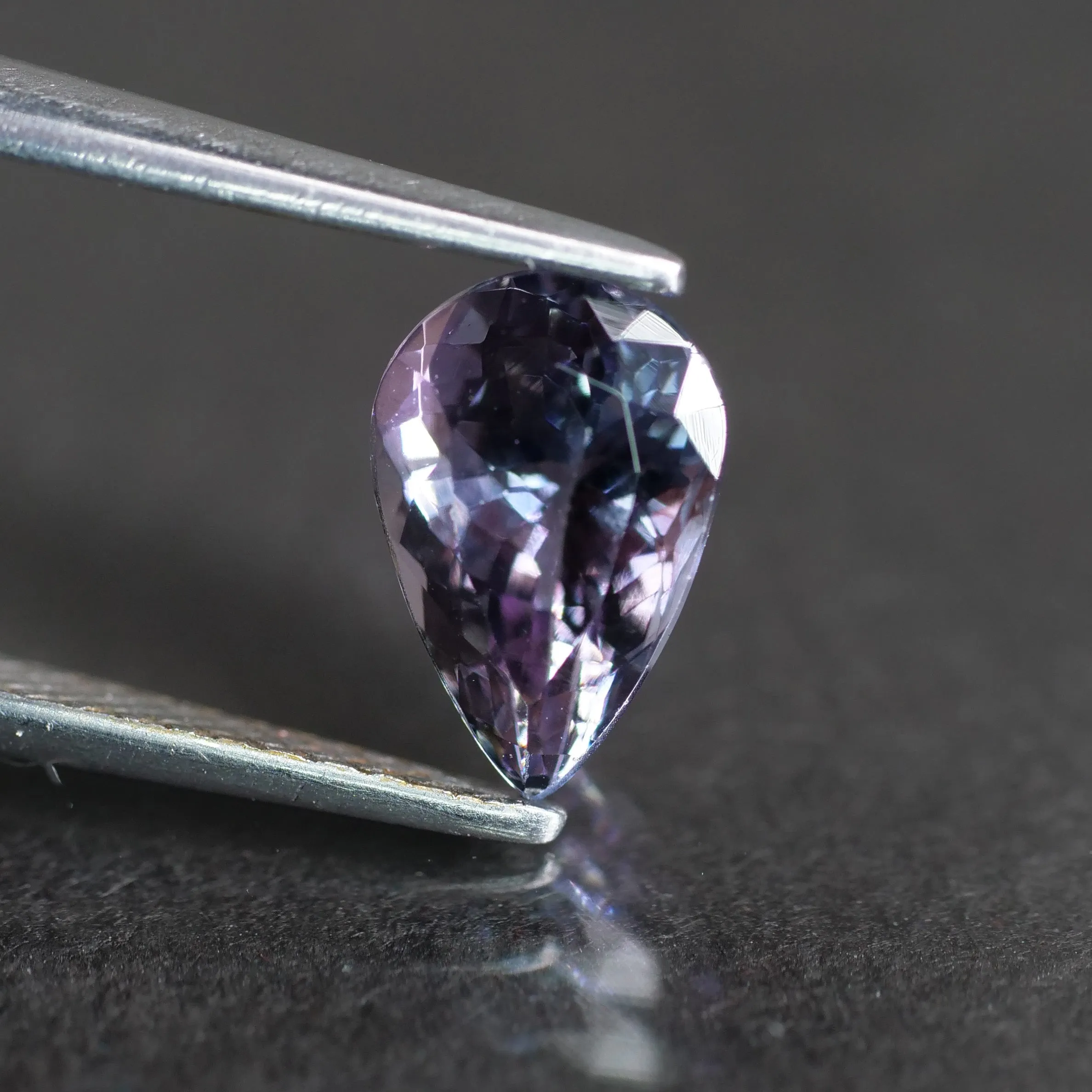 Tanzanite | natural, purple, pear cut 8x6* mm, 1.19ct