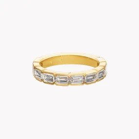 The Alexa Emerald Cut Half Band