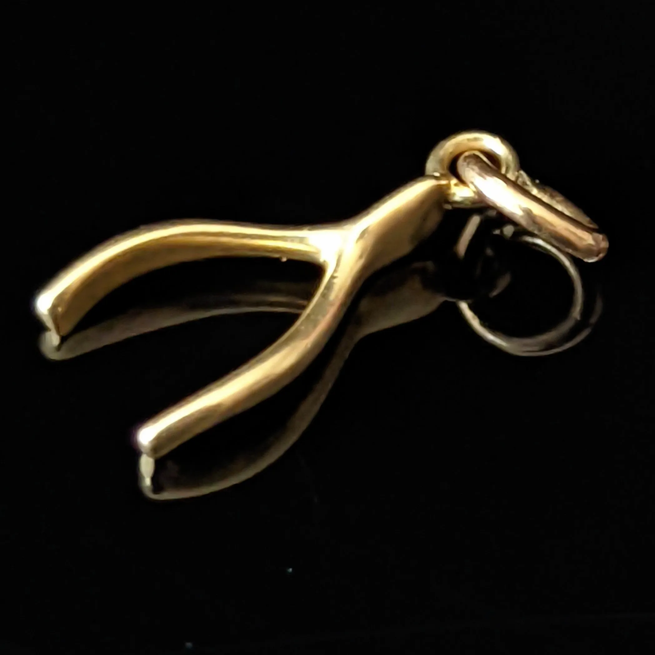 The Deventer - Vintage 14k Gold Lucky Wishbone Charm