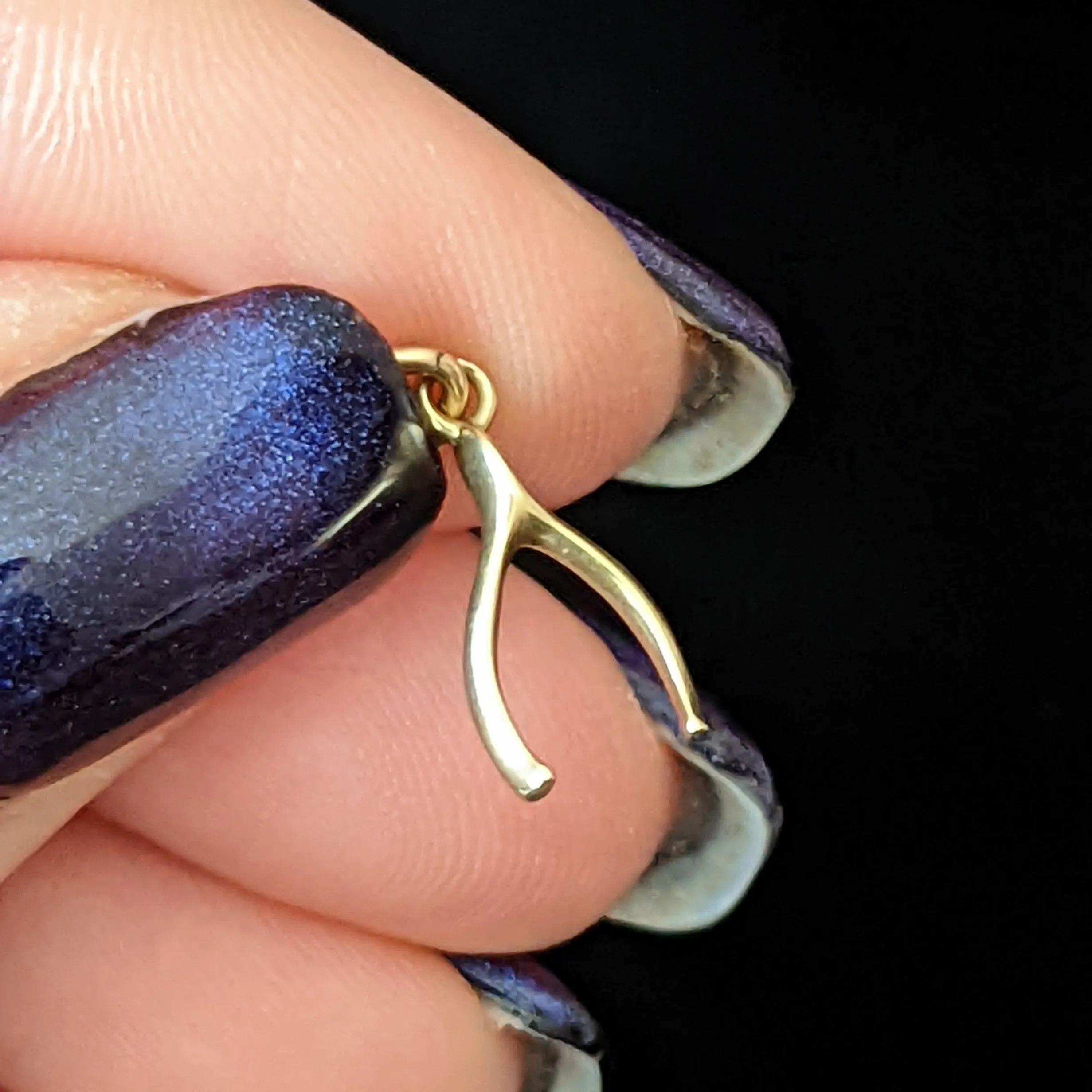 The Deventer - Vintage 14k Gold Lucky Wishbone Charm