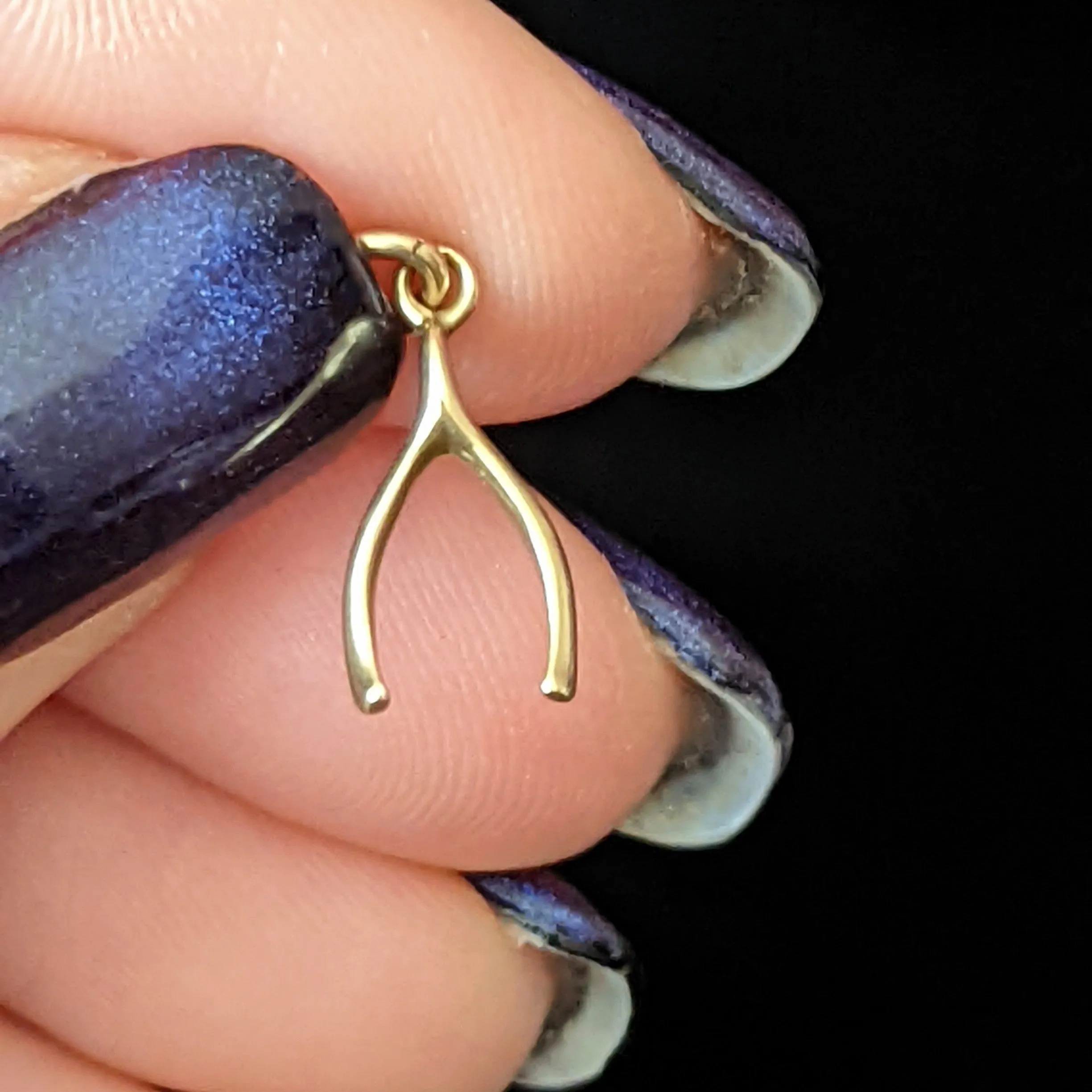 The Deventer - Vintage 14k Gold Lucky Wishbone Charm