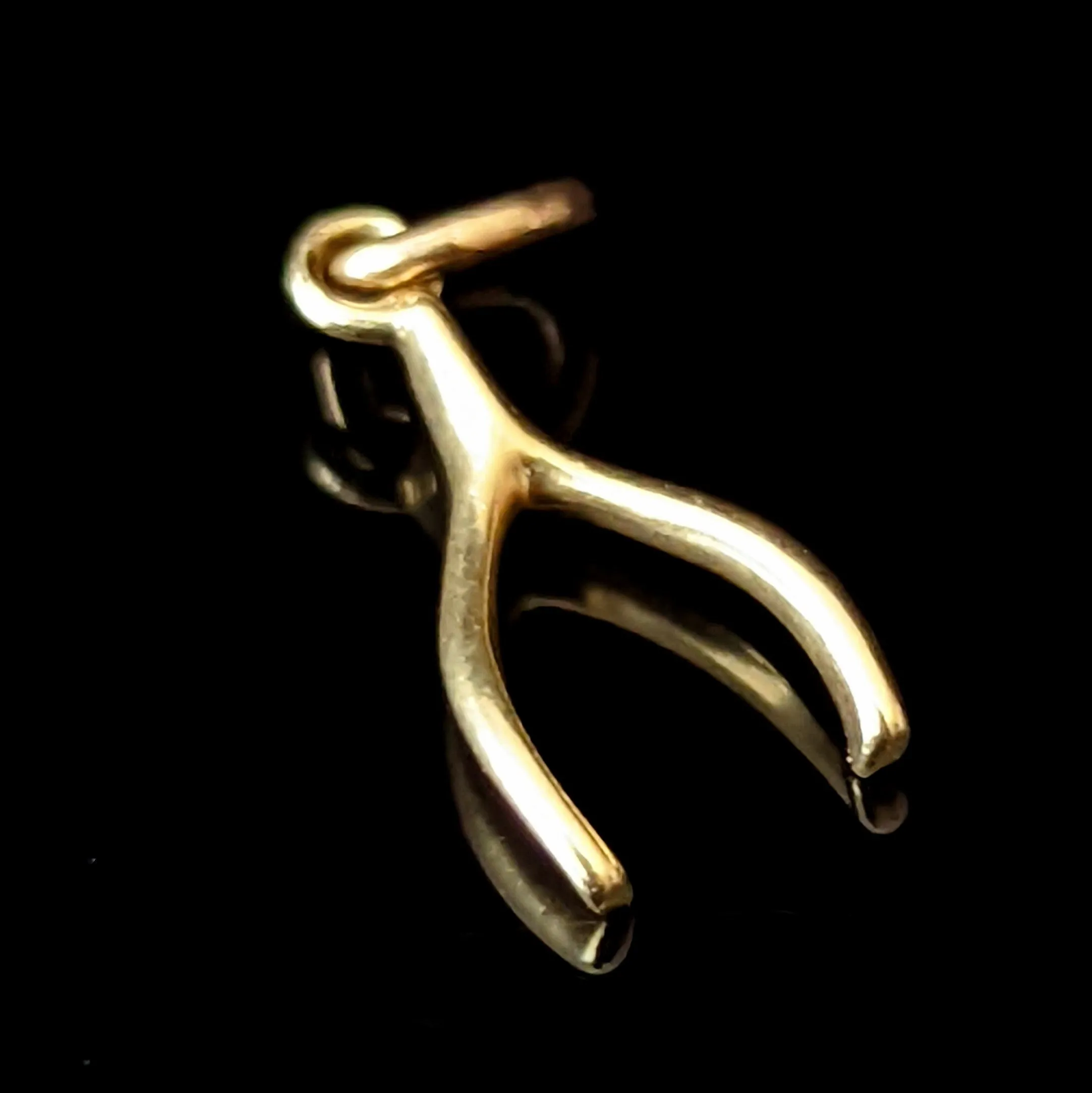 The Deventer - Vintage 14k Gold Lucky Wishbone Charm