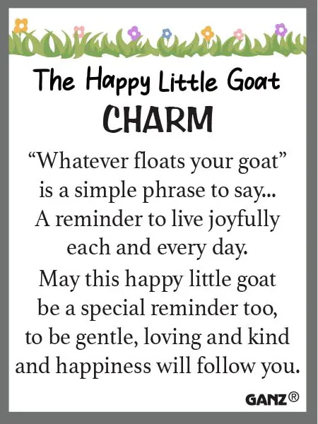 The Happy Little Goat Charm Pocket Token - 1 Assorted