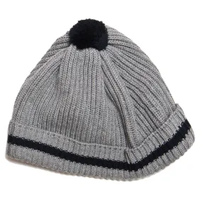 The Real McCoy's Joe McCoy Cotton Knit Bobble Cap Grey