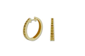 The Twist Yellow Sapphire Enamel Hoop Earrings