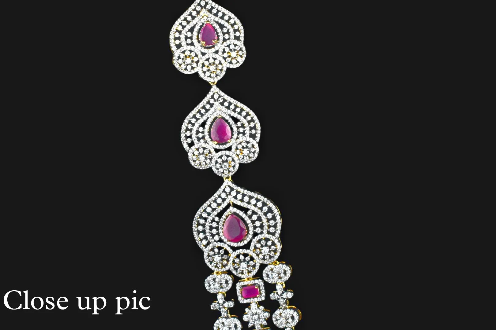 Three Layer American Diamond Haram By Asp Fashion Jewellery