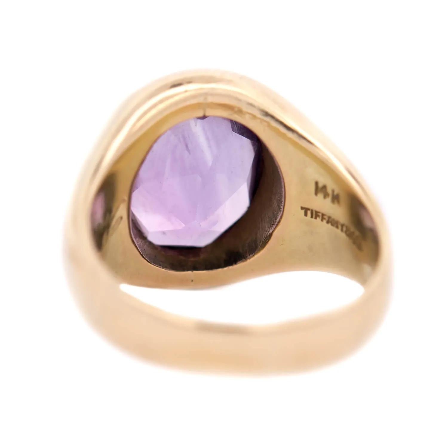 TIFFANY & CO. Art Deco 14k Amethyst Gypsy Ring