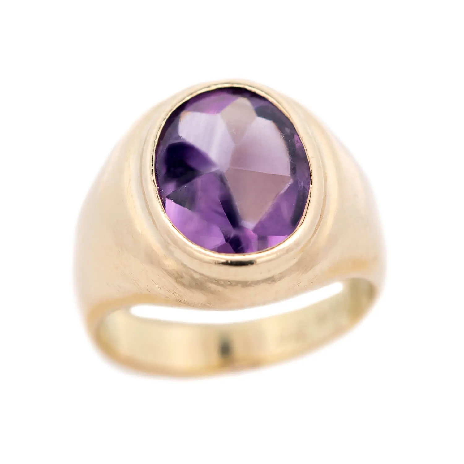 TIFFANY & CO. Art Deco 14k Amethyst Gypsy Ring