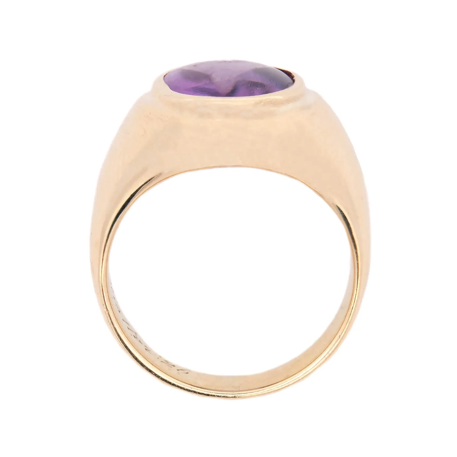 TIFFANY & CO. Art Deco 14k Amethyst Gypsy Ring