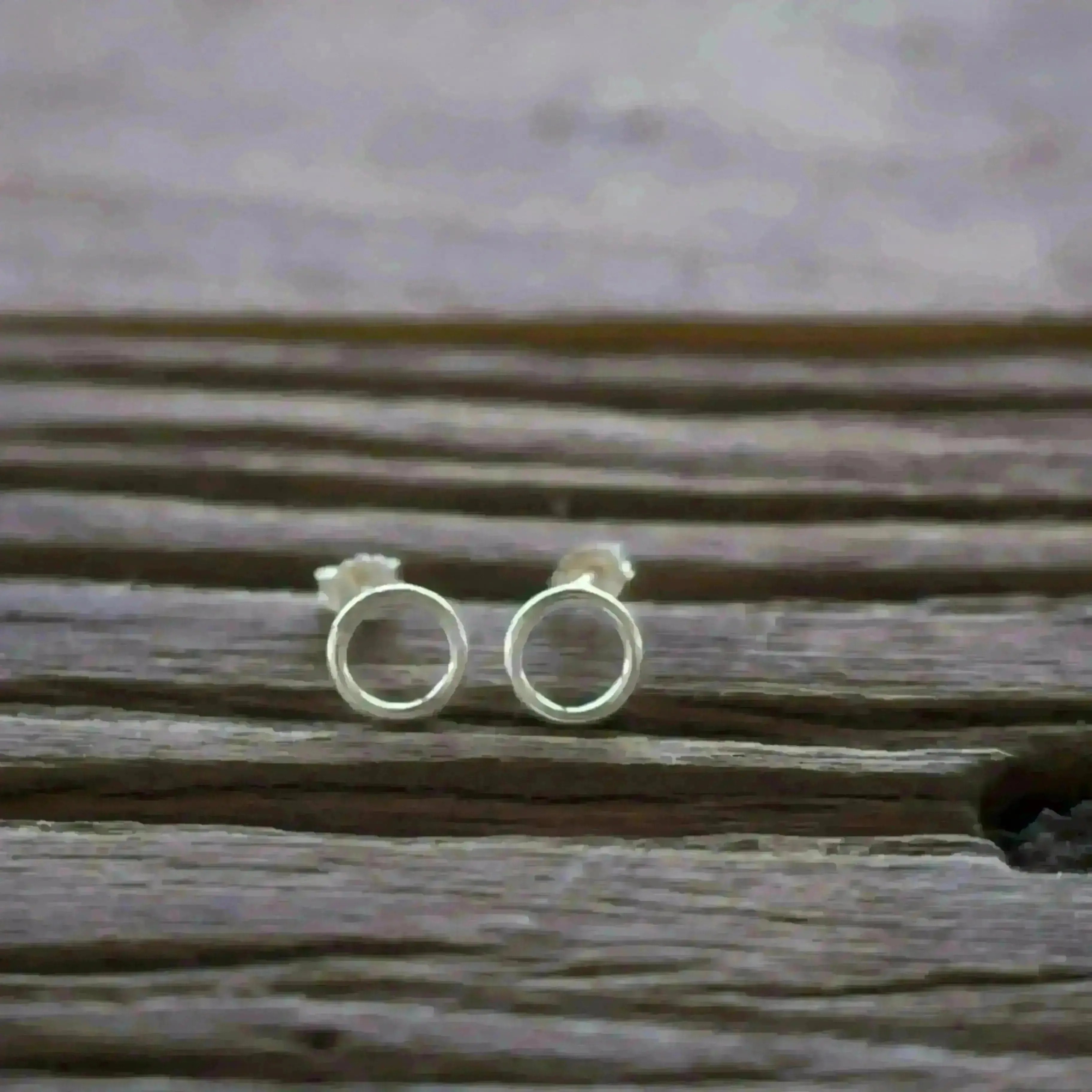 Tiny Round Stud Earrings