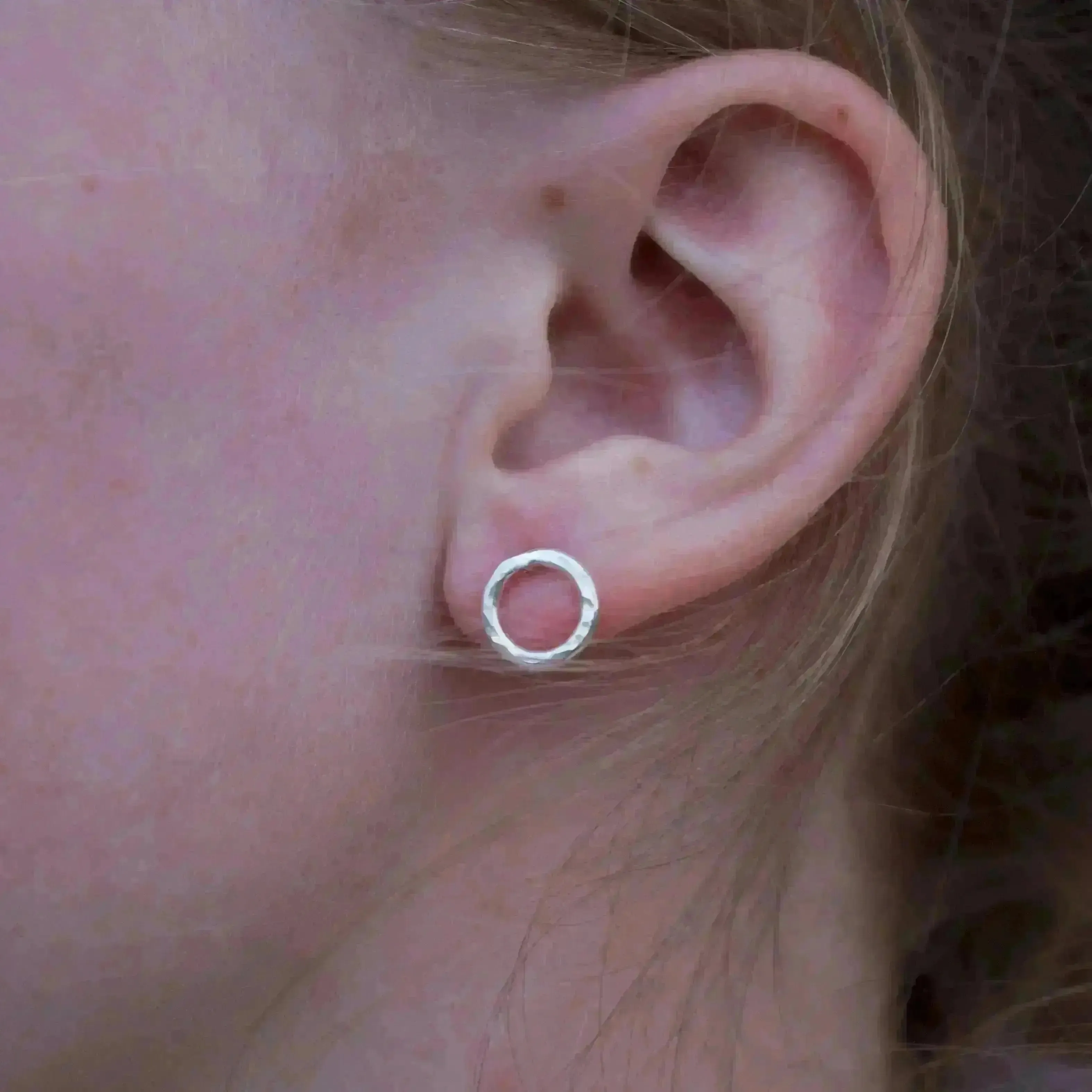 Tiny Round Stud Earrings