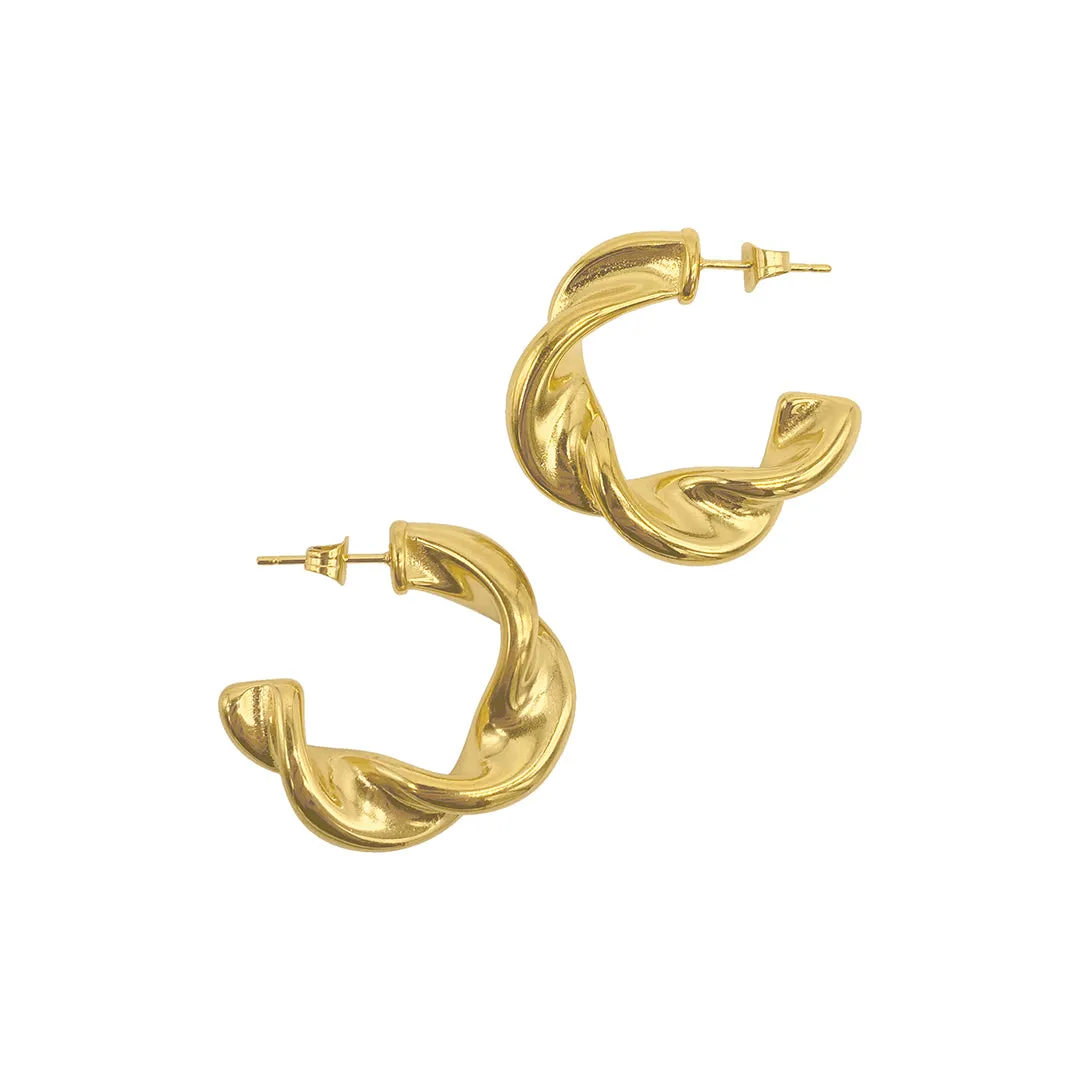 Twist Chubby Hoops gold