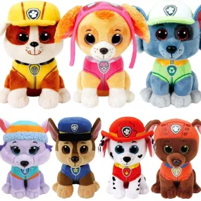 Ty Big Eye Beanie Animals Dog Plush Toy Marshall Rubble Skye Cute Animal Plush Collectible Toy Children Gift 15CM