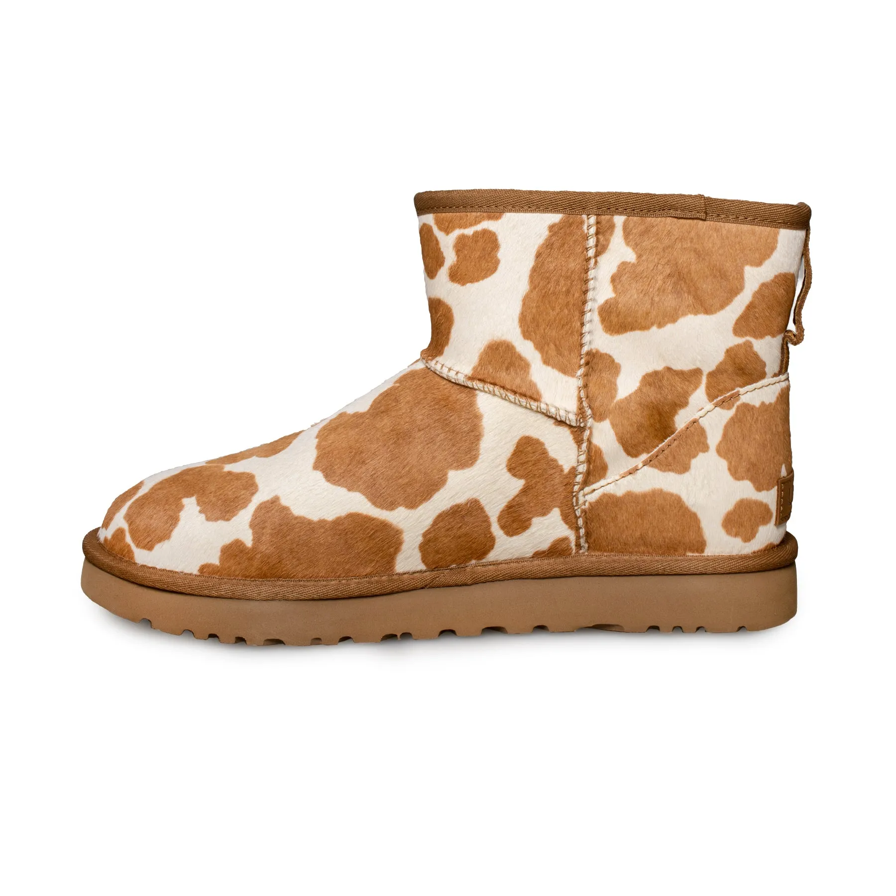 UGG Classic Mini Cow Print Mesa Sand Boots - Women's