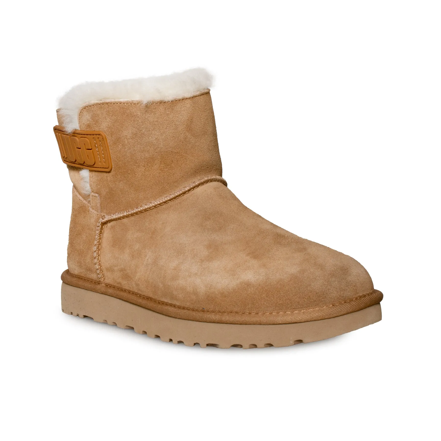 UGG Mini Bailey Logo Strap Chestnut Boots - Women's