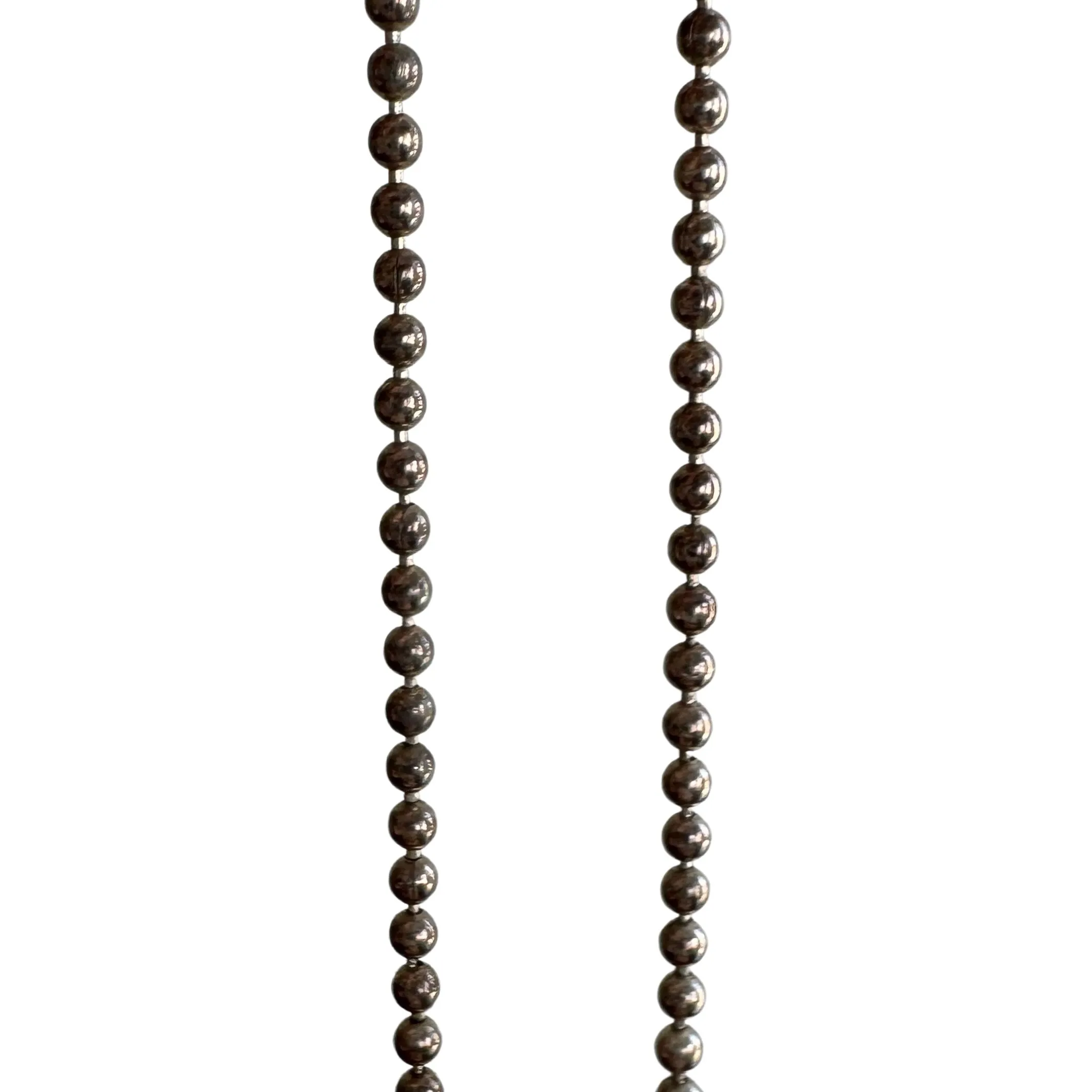 V I N T A G E // classic ball bead / sterling silver ball bead necklace chain / almost 20.25