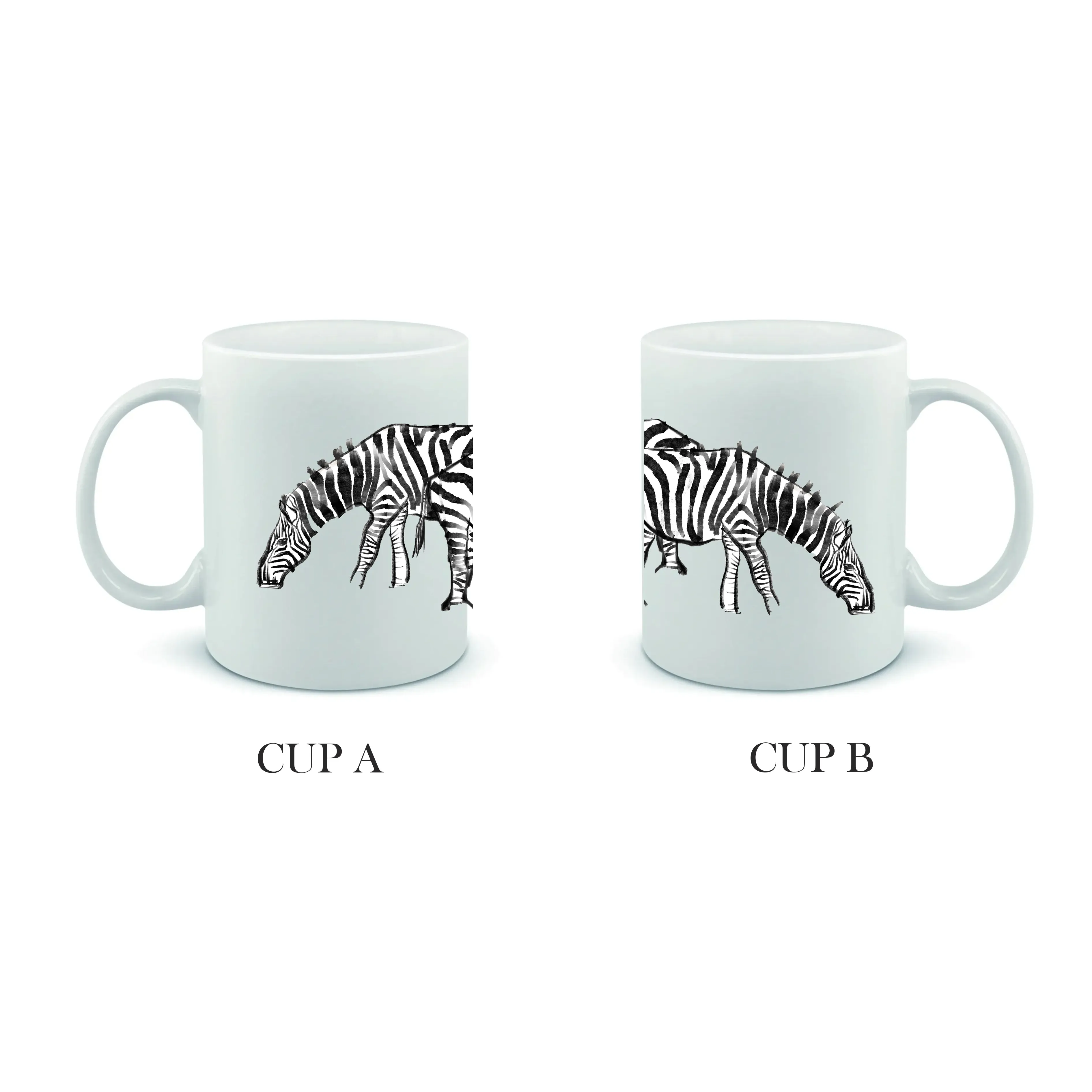 Valentine Gifts Ashore Zebra Matching Coffe Cups