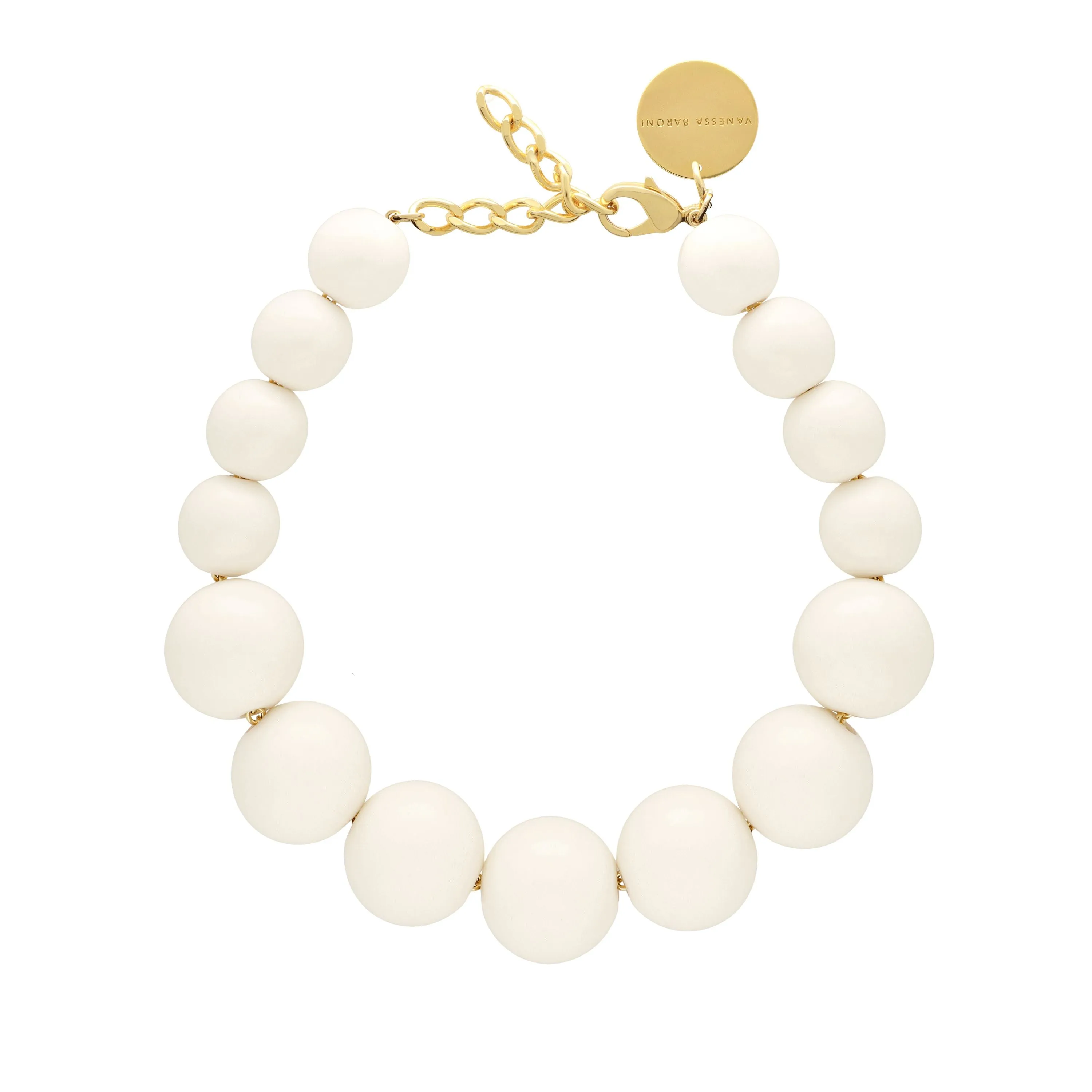 Vanessa Baroni Off White Bead Necklace