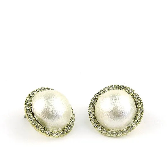 Vannes Cotton Pearl Earrings (WS)