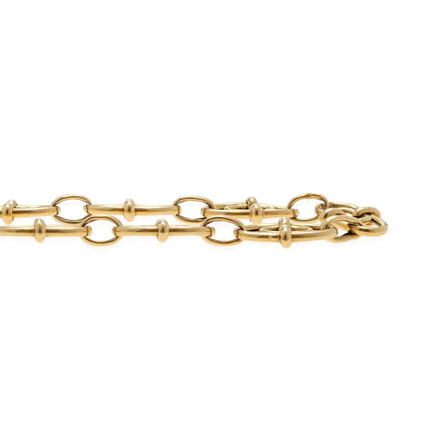 Victorian 18kt Fancy Link Chain Necklace 44.5g