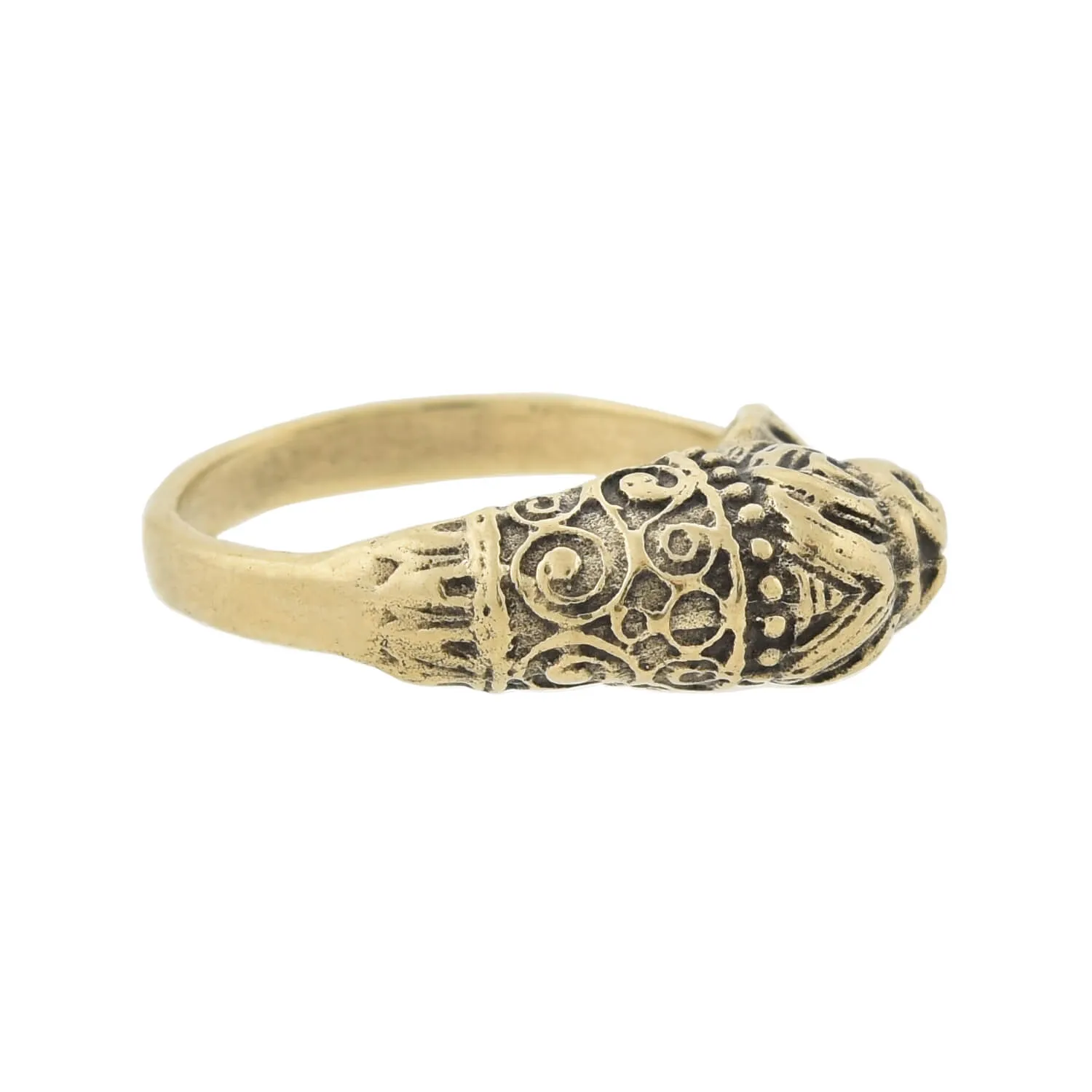 Vintage 10kt Lion's Head Figural Ring