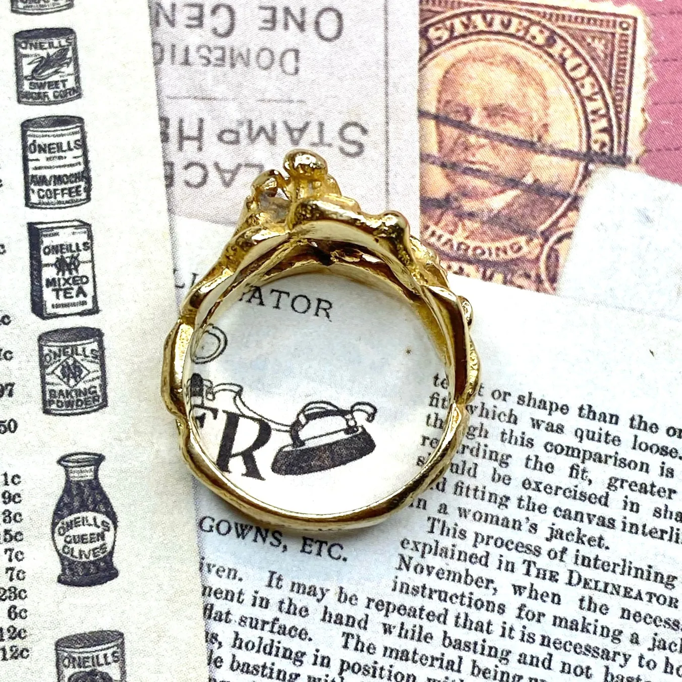 Vintage 14K Yellow Gold Zodiac Sagittarius Ring