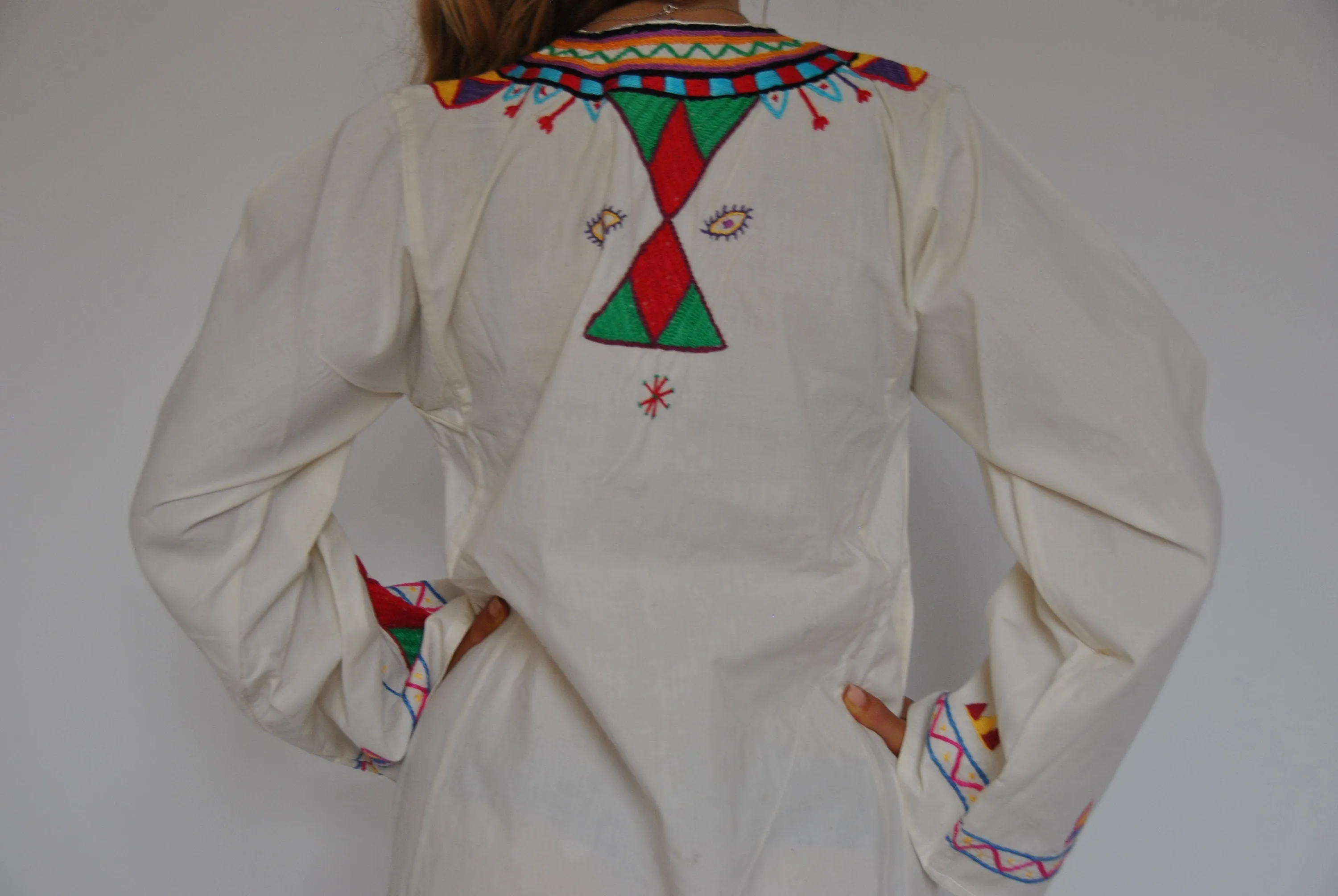 Vintage Bedouin Long Maxi Kaftan  hand embroidered dress, Fresh summer dress, S to XXL, Bohemian Kaftan, Egyptian cotton.