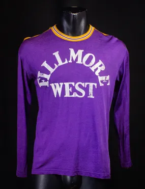 Vintage Fillmore West Long Sleeve Jersey Shirt 60s Purple Medium