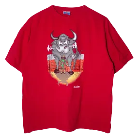 Vintage Graphic Barcelona Bull T-Shirt Red (XL)